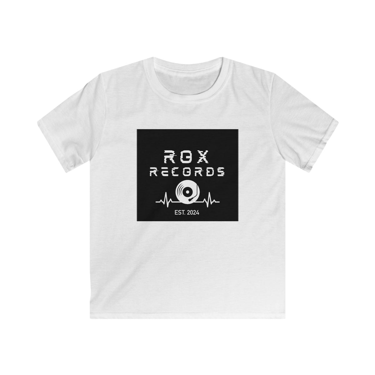 Kids Tee — Rox Records Logo "Est. 2024" Music Vinyl Graphic