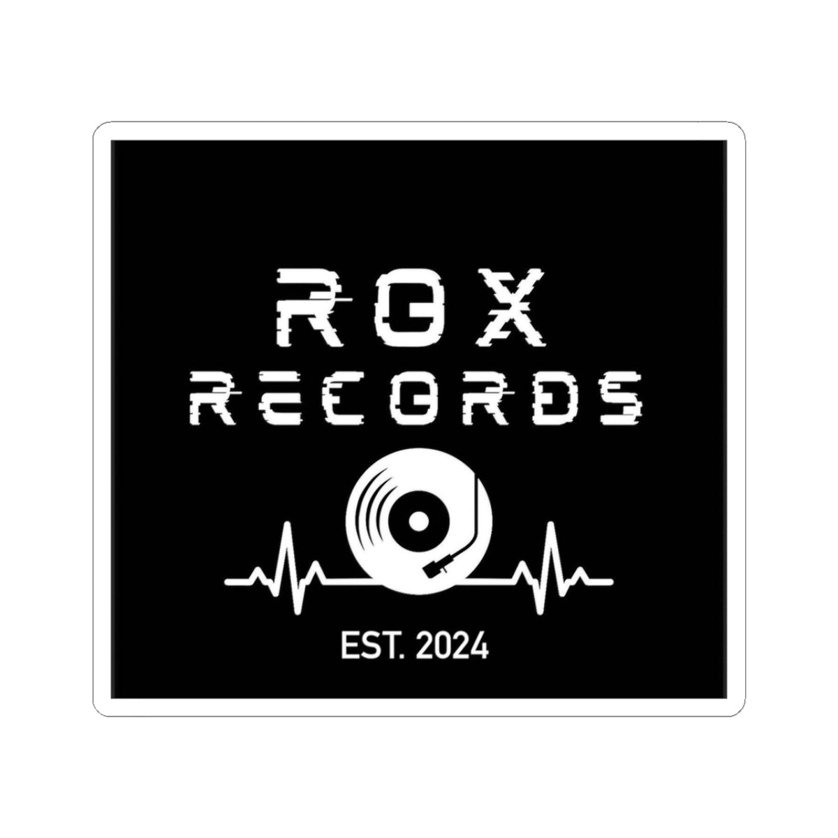 Rox Records Vinyl Logo Sticker — Kiss-Cut Music Label Decal (Est. 2024)