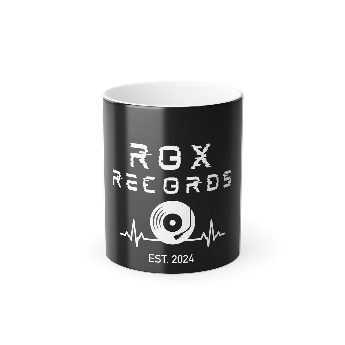 ROX Records Color-Changing Mug — 11oz Heat Reveal Vinyl Logo (Est. 2024)