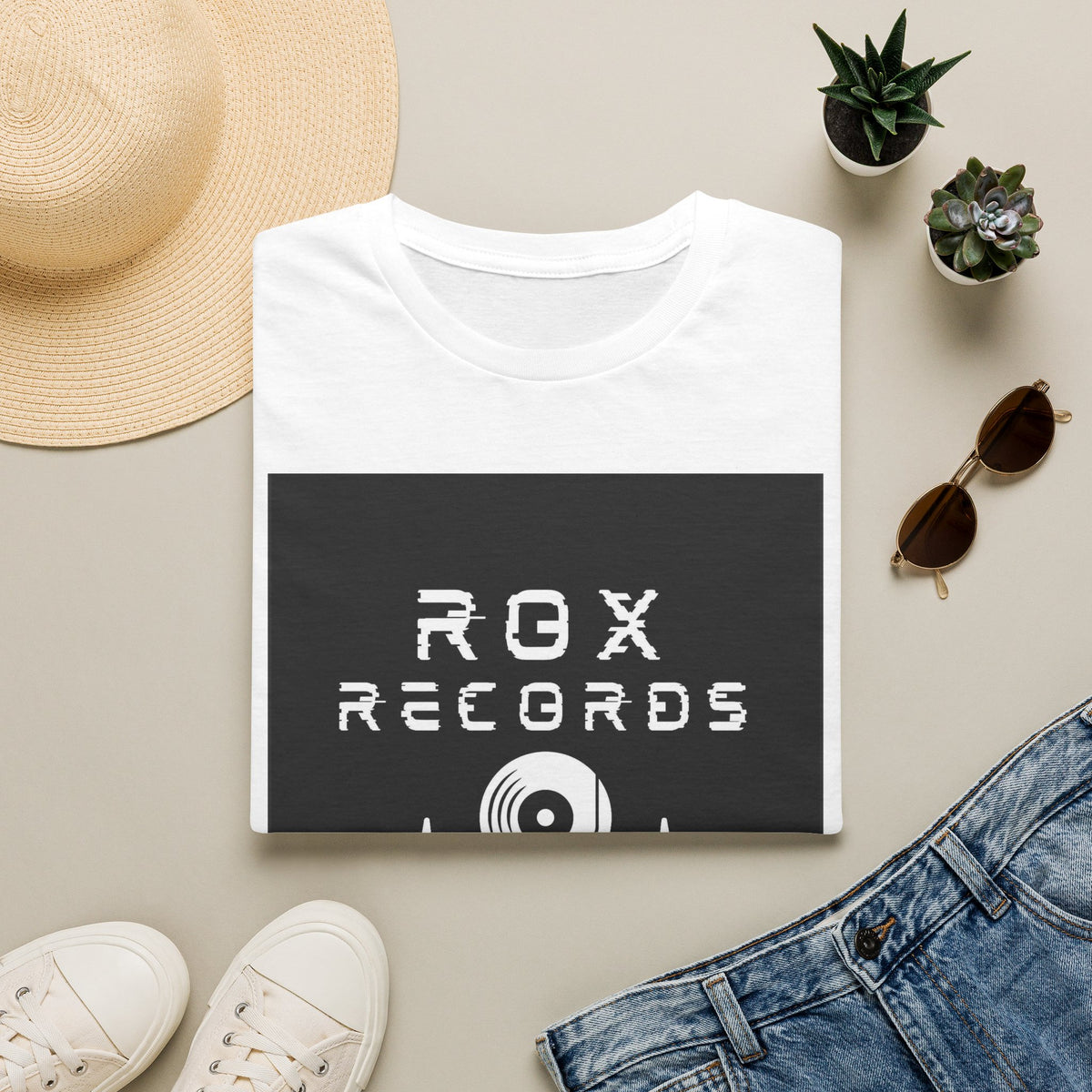 Rox Records Vintage Logo T‑Shirt — Retro DJ Vinyl Music Tee