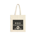 Rox Records Canvas Tote Bag – Vinyl Logo Music Lover Grocery Bag