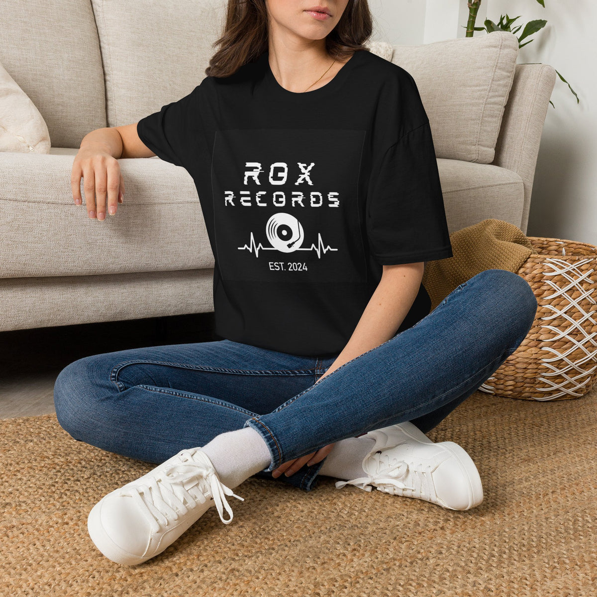 Rox Records Vintage Logo T‑Shirt — Retro DJ Vinyl Music Tee